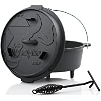 Los mejores  - BBQ-Toro Horno Holandés I Serie Premium I Dutch Oven I Atizador I Tapa I Hierro Fundido I Quemado I Barbacoa